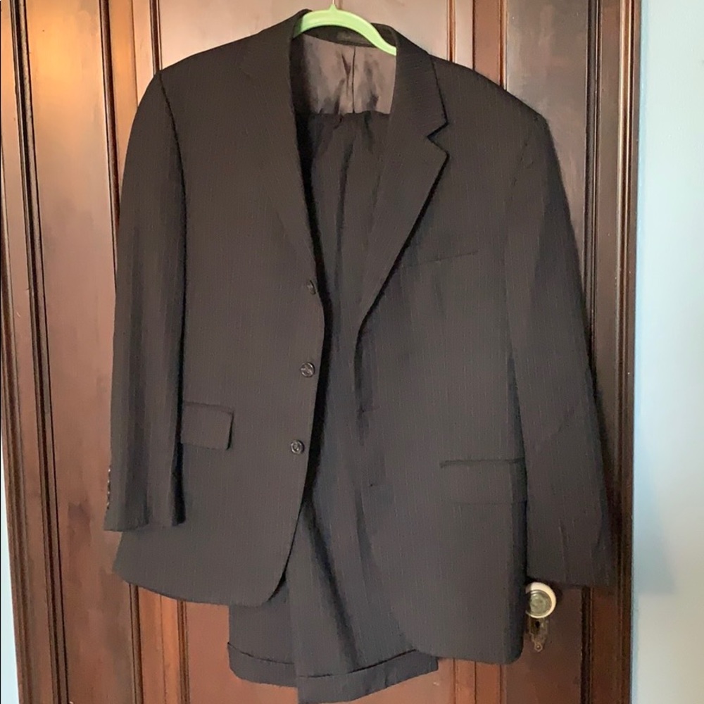 Men’s Chap’s Black Pinstripe Suit